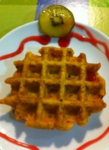 Gofre de manzana sin gluten