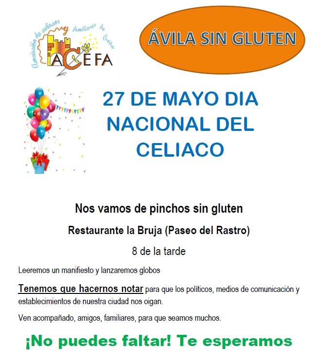 27 de mayo 2016 Día Nacional del Celíaco