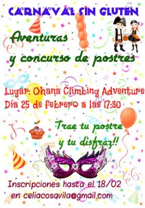 Cartel informativo de carnaval #singluten