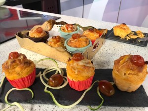 Muffins vegetales de calabacín, manazana y queso sin gluten