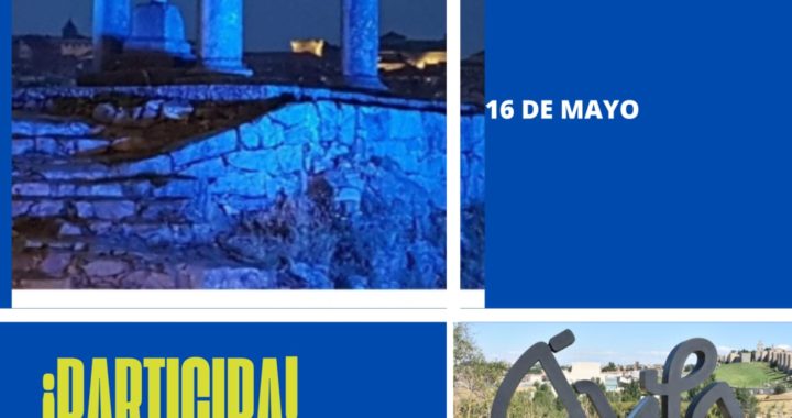 Cartel iluminación de los Cuatro Postes de Ávila día enfermedad celiaca