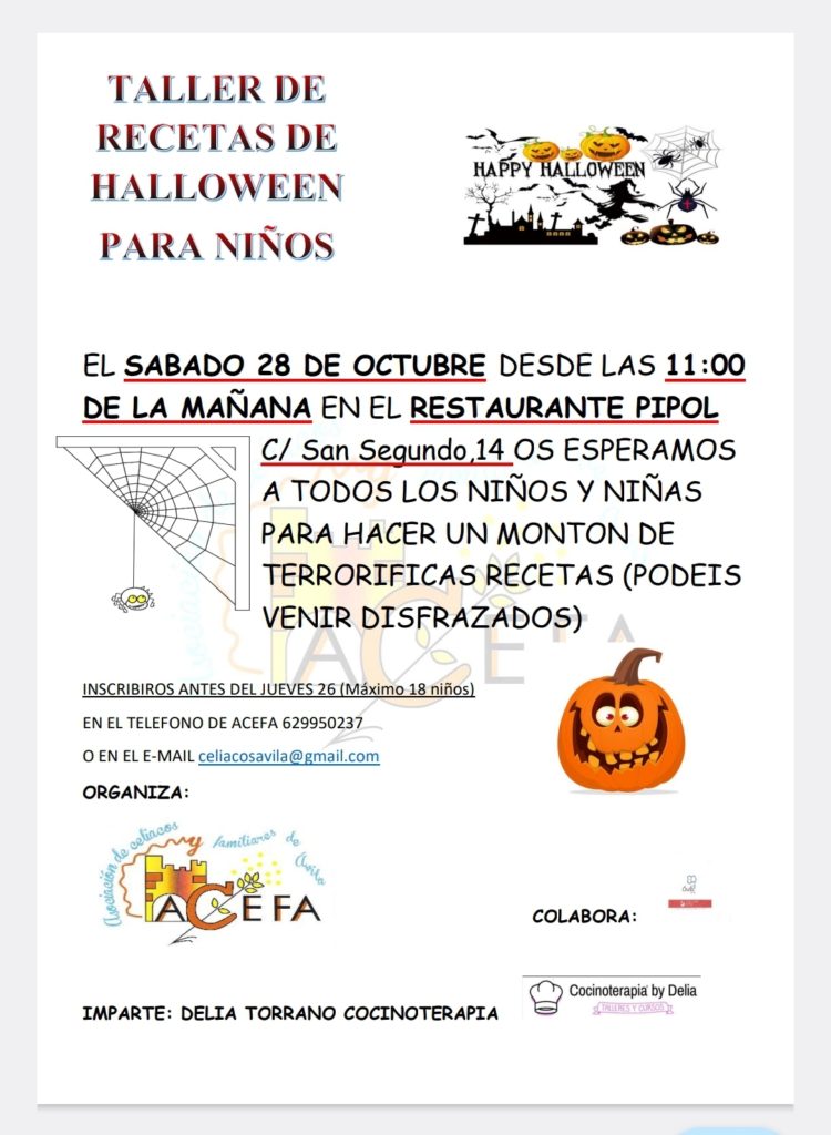 Taller de Halloween sin gluten en Ávila